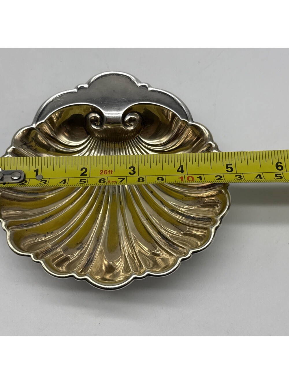 Gorham: Sterling 10 Vintage 94 Grams Gorham Scallop Shell 5x5 - Picture 7 of 8